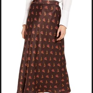 Something Navy Floral Midi Skirt